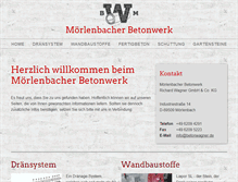 Tablet Screenshot of betonwagner.de